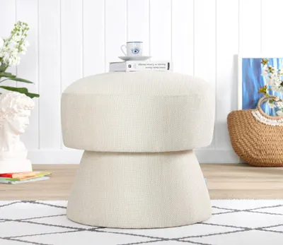 Produktbild von Hanah Home, Endor 7453, Sitzpuff, 50 % BAUMWOLLE / 50 % LEINEN, Creme, 48 x 48 x 45 cm