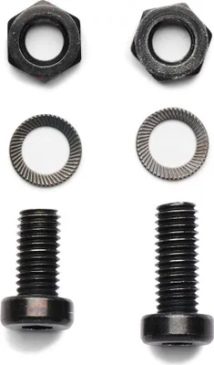 Ersatzteile für Eispickel- I.C.E. Head Bolts von Black Diamond; bestehend aus zwei Schrauben; zwei Unterlegscheiben und zwei Muttern.