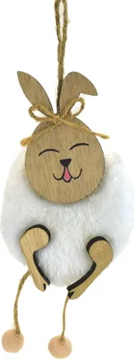 Image de Lapin suspendu en peluche 12 cm