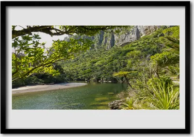 Produktbild von Bild 100x70 MDF-Rahmen Wandkunst lake Nature