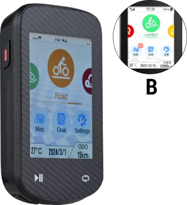 Produktbild von LIXADA GPS-Fahrradcomputer, kabellos, wasserdicht, GLONASS ANT+-Sensor und BT-kompatible Offline-Karten, Gyroskop, 2,4-Zoll-APP-Touchscreen，B