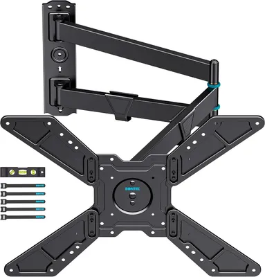 Immagine prodotto di Supporto a braccio estensibile per TV, adatto per schermi da 32-75 pollici, con capacità di carico di 100 libbre. Braccio estensibile lungo 838 mm, con rotazione orizzontale e verticale