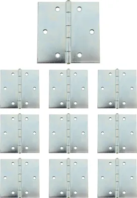 Produktbild von 10 x Scharnier verzinkt gerollt käntig 61 x 60 mm