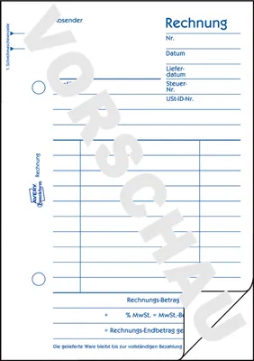 Obrázok produktu pre Avery Zweckform® 706 706 Faktúra, DIN A6, preddierkovaná, 2 x 50 listov, biela