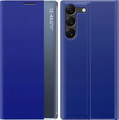 Image de New Sleep Case for Samsung Galaxy S23+ Cover with Flap Stand Blue