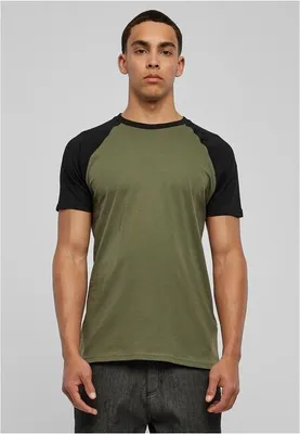 Zdjęcie produktu dla Urban Classics - RAGLAN Contrast T-Shirt oliv / schwarz - M