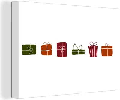Produktbild von OneMillionCanvasses® - Leinwandbilder - 150x100 cm, Geschenke - Weihnachten - Weiß, Wandbilder Kunstdruck Wanddekoration - Foto auf Leinwand - Gemälde auf Holzrahmen