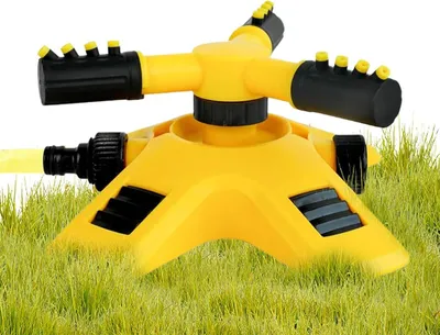 Immagine prodotto di Irrigatore da giardino - Sistema di irrigazione per prato - Fornitura di acqua per il giardino - Rotazione a 360 gradi - 23 x 20 x 95 cm - Grigio