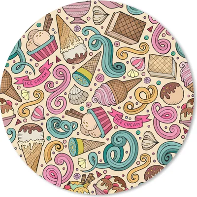 Produktbild von MuchoWow® Mauspad Mousepad Muster - Waffel - Eiscreme 20x20 cm - Mousepads - Maus Mat - Pad - Mausunterlage - Schreibtischmatte