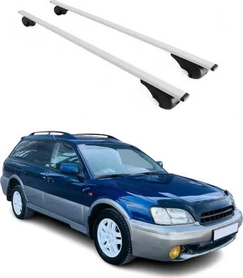Obrázok produktu pre Priečne strešné nosiče pre Subaru Legacy 1998–2003, strieborné
