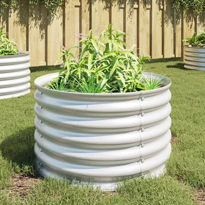 Produktbild von Möbel Garten-Hochbeet 80x80x44 cm Verzinkter Stahl Silbern - Beete 45520