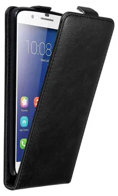 Image de Cadorabo Housse pour Honor 6 PLUS Housse de protection en noir Flip Etui Housse de téléphone portable Case Cover