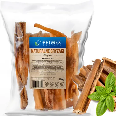 Produktbild von Delikatesse, natürlicher Kausnack für Hunde: Petmex Ziegenhaut, 200 g