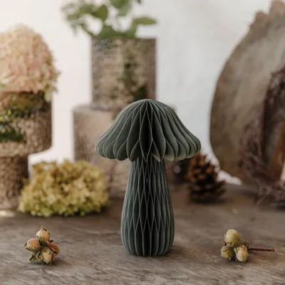 Produktbild von Pilz aus Papier - olive: large