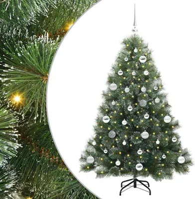 Zdjęcie produktu dla vidaXL Sztuczna choinka ze 150 diodami LED Zielona 150 cm PE i PVC