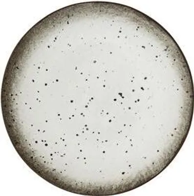 Produktbild von Speiseteller aus Steingut in Weiß/Braun, Ø 27,5 cm, spülmaschinengeeignet