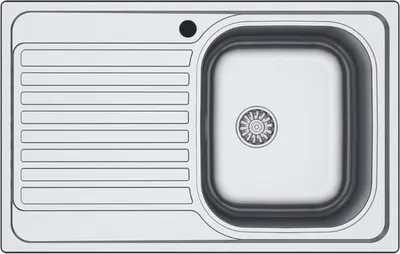Immagine prodotto di Lavello incasso cucina acciaio 79x50 cm una vasca e gocciolatoio sinistro Classic 273SX