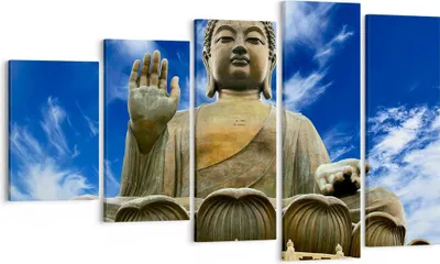 Produktbild von Bild auf Leinwand - Leinwandbild - Asien buddha kultur - 100x60cm - Wand Bild - Wanddeko - Leinwanddruck - Bilder - Kunstdruck - Wanddekoration - Leinwand bilder - Wandkunst - EG100x60-2114