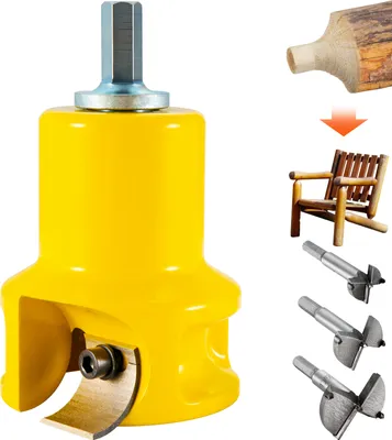 Produktbild von VEVOR 38-mm-Vierkant-Schleifzahn-Sägekopf-Set, geeignet für Möbel wie Balkenböden, Geländer, Zäune und Balkentische, gelb