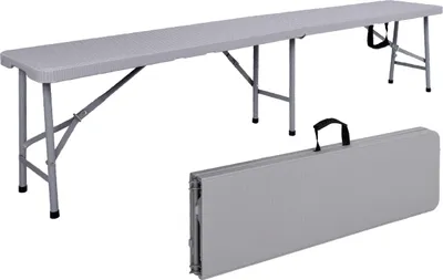 Immagine prodotto di Panca da ristorazione ripiegata in una valigetta 180 cm RATTAN grigio