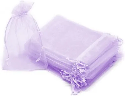 Produktbild von 100 Stück Organzasäckchen Organzabeutel Säckchen Geschenkbeutel Säckli,10 x 15 cm Hochzeit Säckchen Organza Beutel Schmuckbeutel Bonbonsbeutel Geschenksäckchen für Hochzeit,Weihnachten,Violett