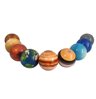 Produktbild von Sonnensystem Ball, Schwammball Sonnensystem Planet Balls Unterrichtsmodell Früherziehung Spielzeug Anti-Stress Solarplaneten Bälle für Kinder und Erwachsene Wissenschaftsprojekte Modell
