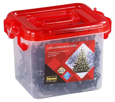 LED-Lichterkette 240 warmweiße LEDs, 21 m, für Innen & Außen