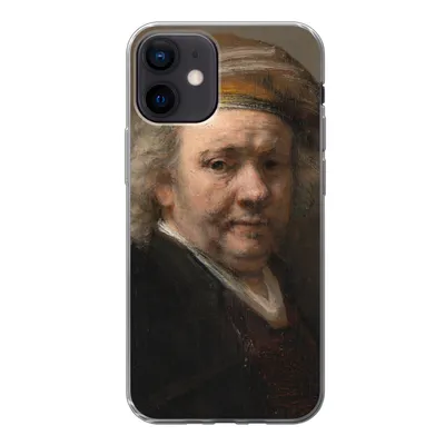 Produktbild von MuchoWow® Handyhülle Schutzhülle Hülle für iPhone 12 Selbstbildnis - Gemälde von Rembrandt van Rijn Silikon Softcase Handy Hülle - Schutzhülle