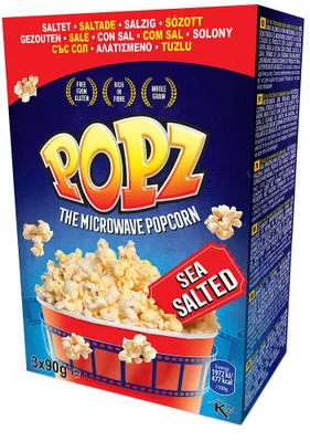 Produktbild von POPZ Mikrowellen Popcorn Salted 270 g