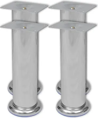 Obrázok produktu pre vidaXL Okrúhle nohy na pohovku 8 ks. Chróm 180 mm