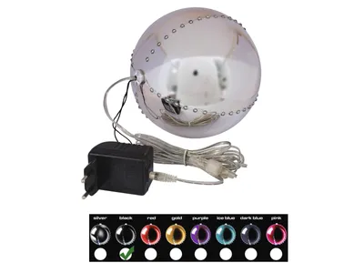 Obrázek produktu pro EUROPALMS LED sněhová koule 15 cm, černá (83501244)