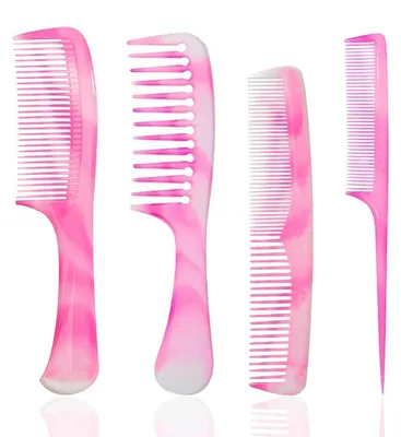 Produktbild von Nayyana 4er Haarkamm Set Rosa Zähne Männer Frauen