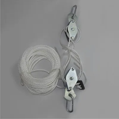 Produktbild von Handflaschenzug 180kg Flaschenzug Hubhöhe 3m Kunstoffseil 20m