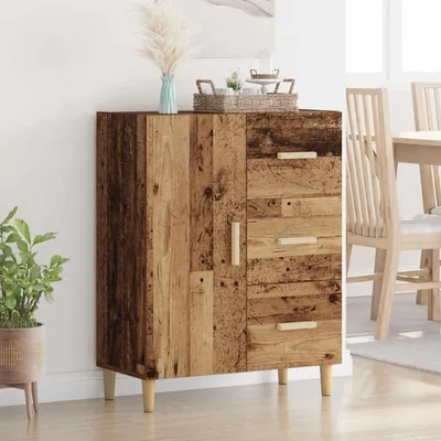 Image de vidaXL Buffet vieux bois 34 x 69,5 x 90 cm Bois composite
