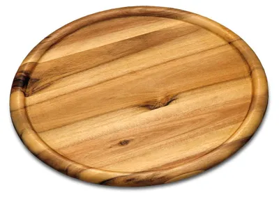 Obrázek produktu pro Akáciový pizza talíř - Hnědý 32 cm