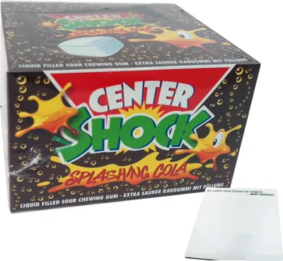 Produktbild von Center Shock Kaugummis Cola extra sauer 100 Stück (1x400g Packung) + usy Block