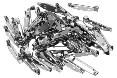 Productafbeelding van Speldjes - 50 stuks veiligheidsspelden voor broches - zwart - 30 mm