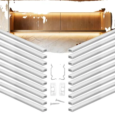 Zdjęcie produktu dla Profesjonalne Profile Led Vevor 20 Szt 2M Anodowane Aluminiowe Z Mlecznym