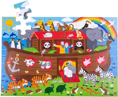 Produktbild von Bigjigs Toys Arche Noah Bodenpuzzle 48 Teile