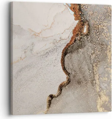Produktbild von Bild auf Leinwand - Leinwandbild - Einteilig - Stein Sand Abstraktion - 30x30cm - Wand Bild - Wanddeko - Wandbilder - Leinwanddruck - Bilder - Wanddekoration - Leinwand bilder - AC30x30-4778