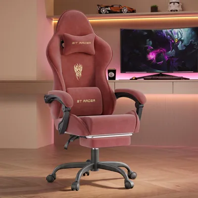 Produktbild von Verdego Gaming-Stuhl, Rot, Bürostuhl Ergonomisch, Chefsessel Racing Stuhl Computerstuhl, Gaming-Stühle, Schreibtischstuhl