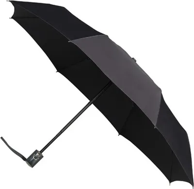 Produktbild von IMPLIVA LGF-400, Regenschirm, Rund, Schwarz, Fiberglas, Polyester, Metall