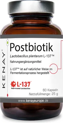 Produktbild von Postbiotik Lactobacillus plantarum L-137™ 60 Kapseln Nahrungsergänzungsmittel -KENAY®-Japanische Qualität