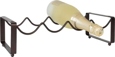 Produktbild von Intirilife Weinregal aus Eisen für 4 Weinflaschen - Stapelbar - 43 x 17 x 11 cm - Weinhalterung Flaschenregal zum sichere Lagern von Weinflaschen Tischregal
