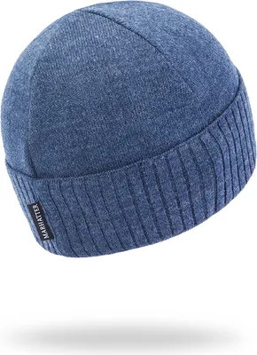 Produktbild von MARHATTER Herren Mütze Wintermütze Wollmütze Strickmütze Uni Ski Wear Beanie (Jensblau)