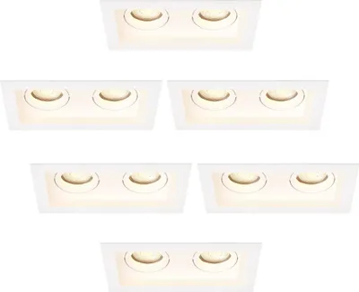 Produktbild von Ledvion 6er Set LED Einbaustrahler Weiss GU10 Fassung 3W Warmweiss dimmbar
