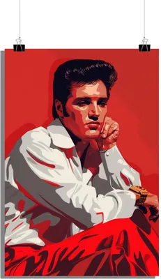 Produktbild von Elvis Presley Poster - Musik Poster - Musik Legende Poster - Musik Ikone Poster - 51x71cm - Perfekt zum Einrahmen