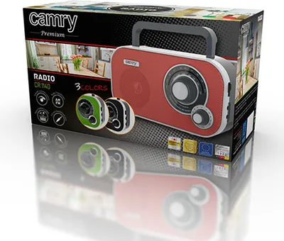 Image de Camry | CR 1140R | Rouge | Radio