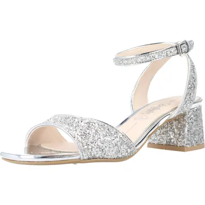 Produktbild von Buffalo Damen Sandalette vegan silber Glitzer