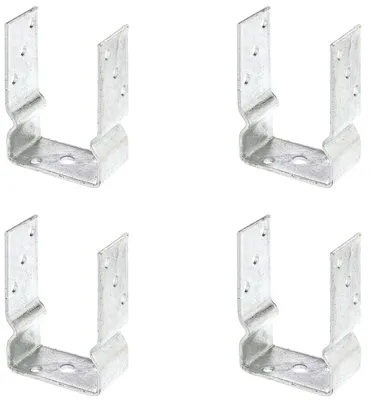 Produktbild von Alberts 4 x U-Pfostenträger, 101x150 mm, feuerverzinkt, zum Aufschrauben, Tiefe 60 mm